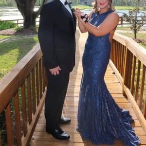 Jovani navy formal prom/pageant dress